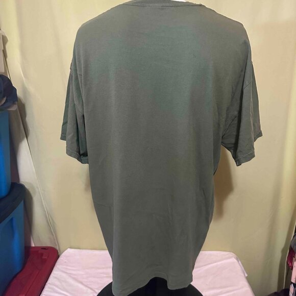 Def Leppard World Tour Pyromania Men's Green T Shirt Size XL Gildan Rick Savage - Picture 3 of 3